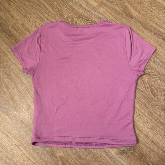 purple fitted crop top - Picture 3 of 3